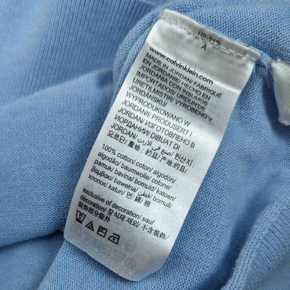 Calvin Klein Men’s Medium Soft Knit Blue Long Sleeve Pullover Sweater Crewneck - Picture 5 of 5